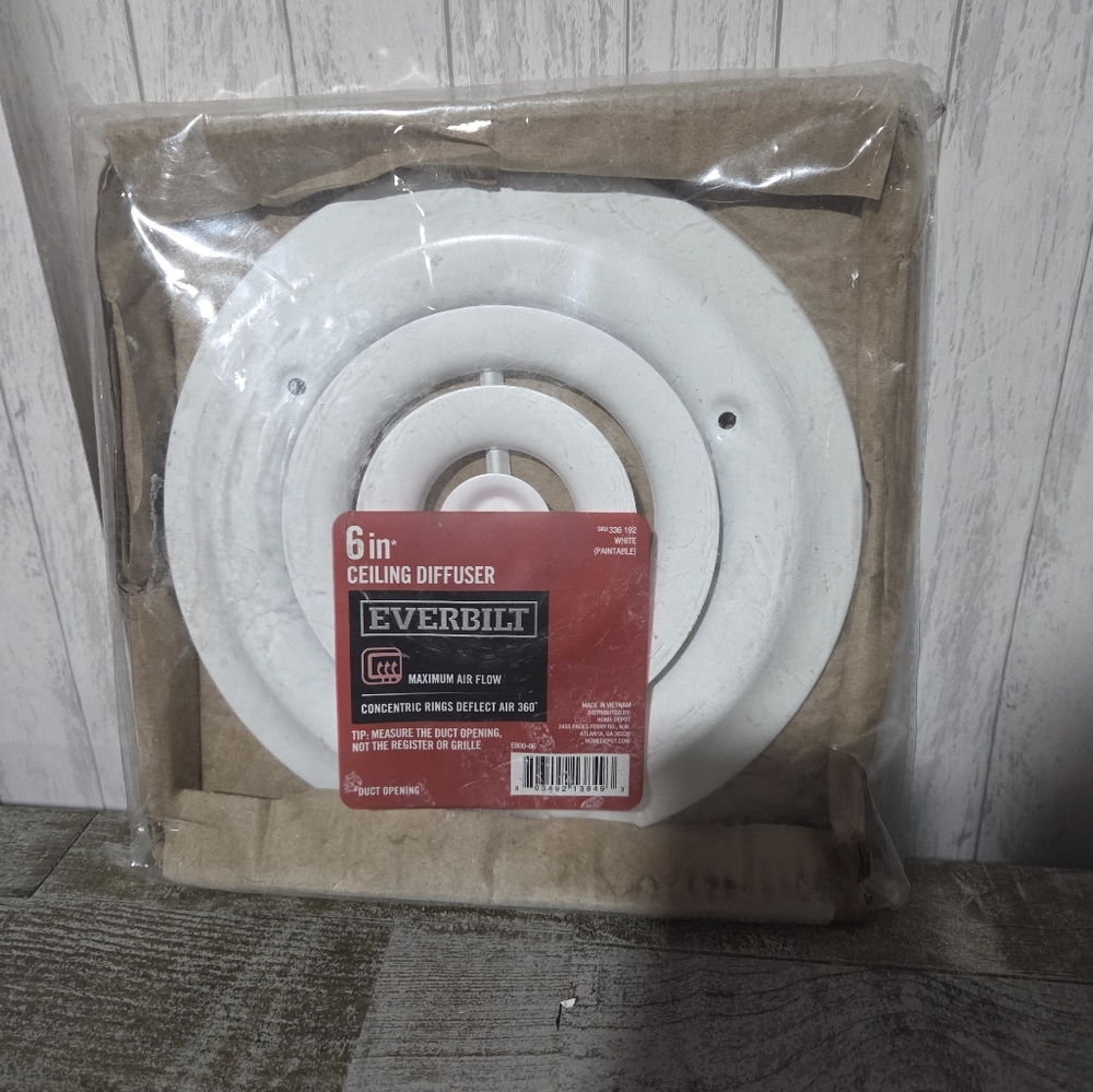EVERBILT 6-Inch Ceiling Diffuser WHITE 336-192